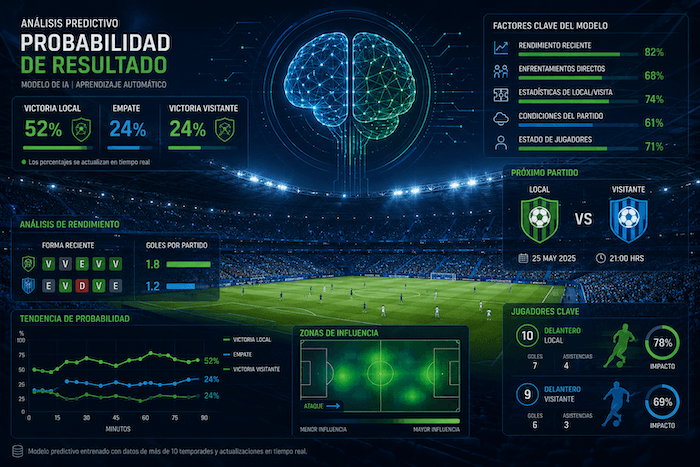 Predicciones de fútbol con IA y análisis estadístico
