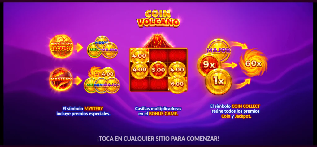 Coin Volcano Símbolos